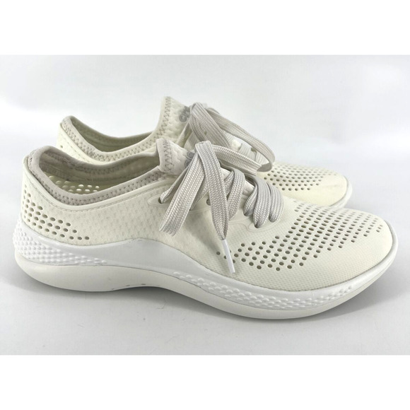 Crocs LiteRide Pacer Cream 205234 Casual Comfort Shoes Women Size 6 - Picture 4 of 13